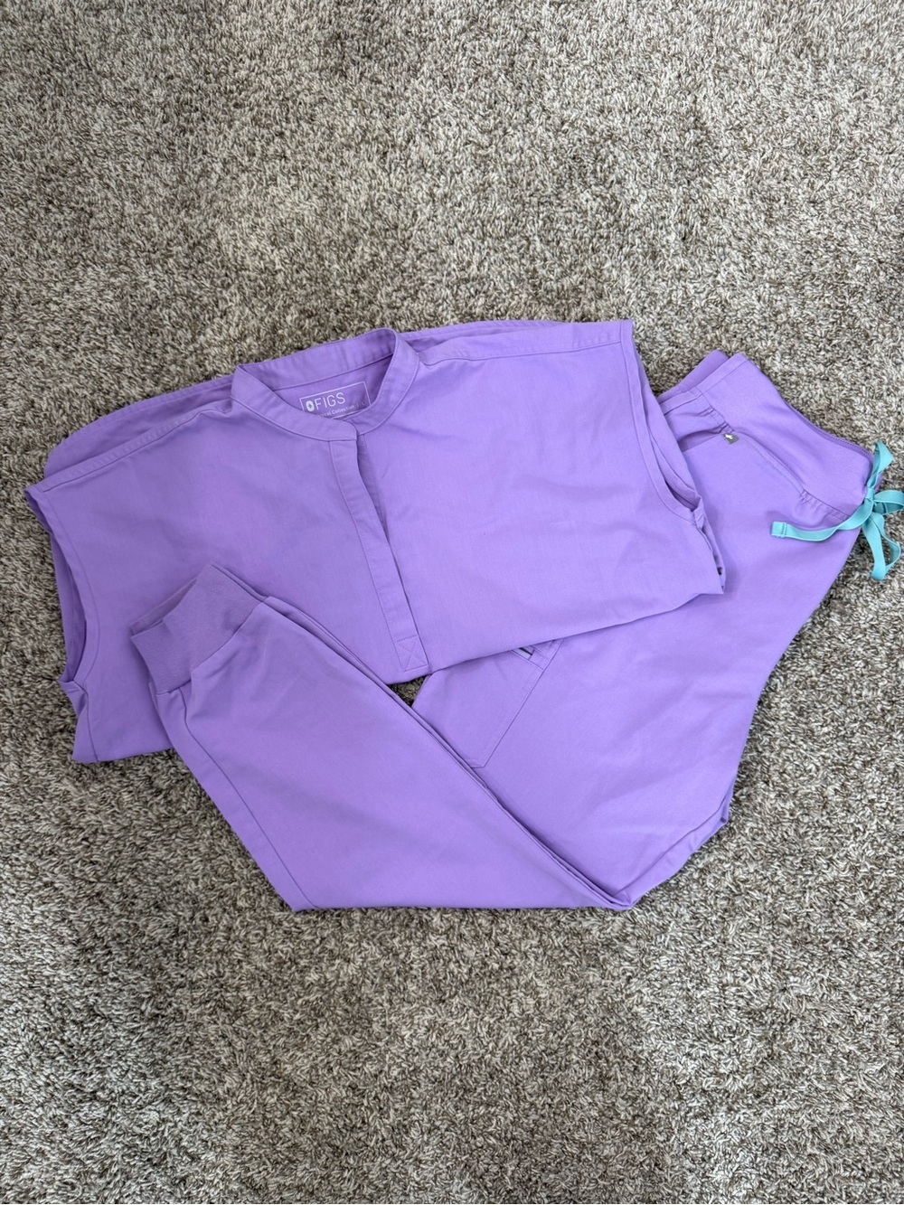 Figs Scrub Set Lilac Dawn Large Rafaela Oversized Top Zamora Jogger Pants Womens